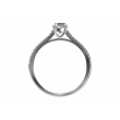 Помолвочное кольцо с центральным камнем и дорожкой бриллиантов